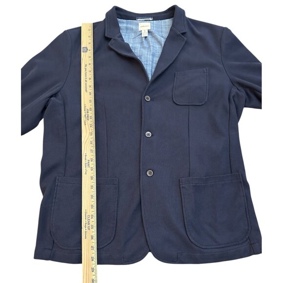 GH Bass Casual Blazer Jacket Men’s Size XL Cotton Blend Navy Elbow Patches - Picture 6 of 6